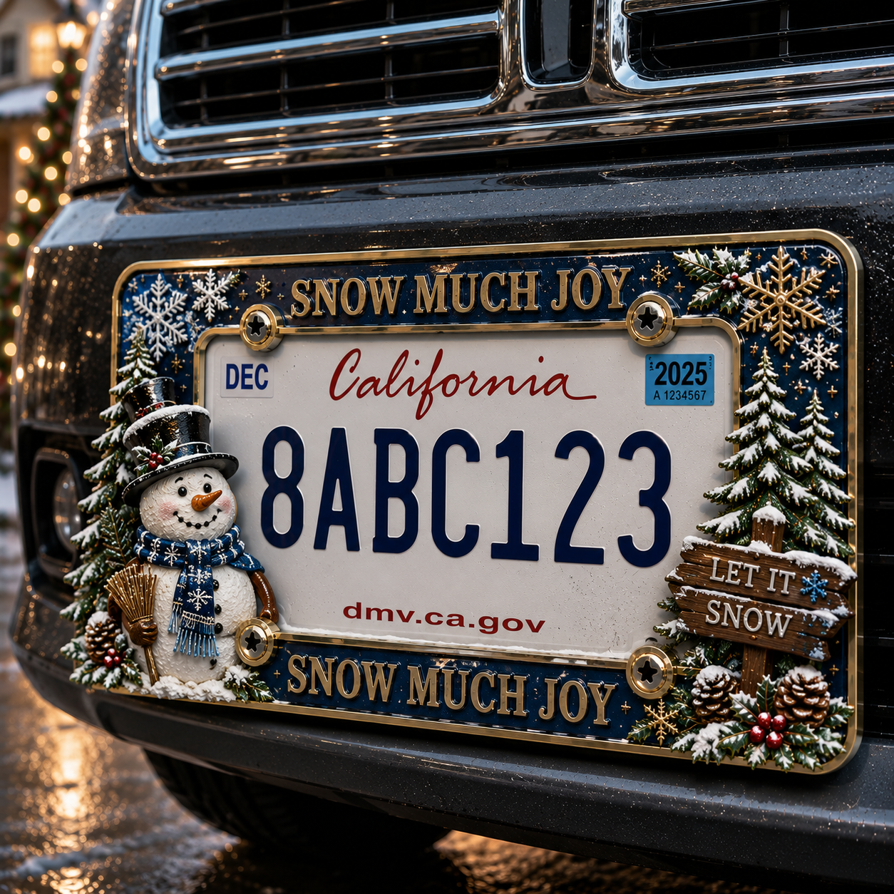 🔥LAST DAY 49% OFF-🎄Christmas License Plate Frame – Festive Style for Every Ride