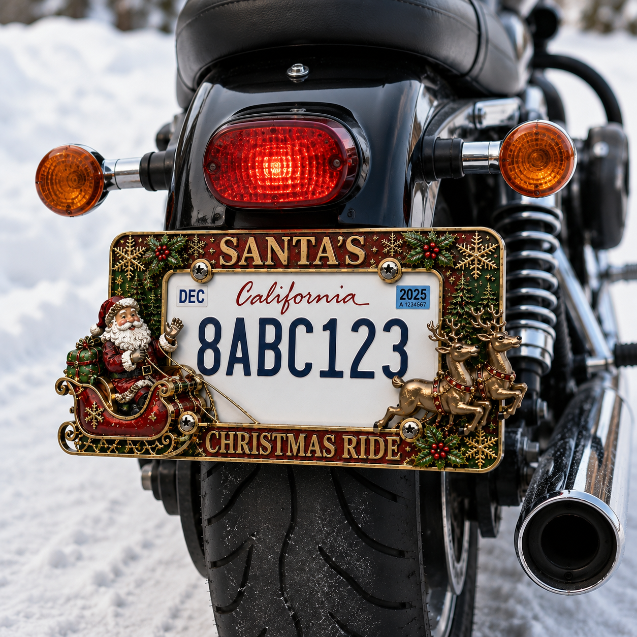 🔥LAST DAY 49% OFF-🎄Christmas License Plate Frame – Festive Style for Every Ride