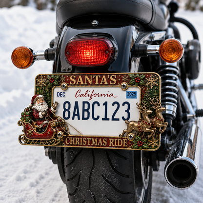 🔥LAST DAY 49% OFF-🎄Christmas License Plate Frame – Festive Style for Every Ride