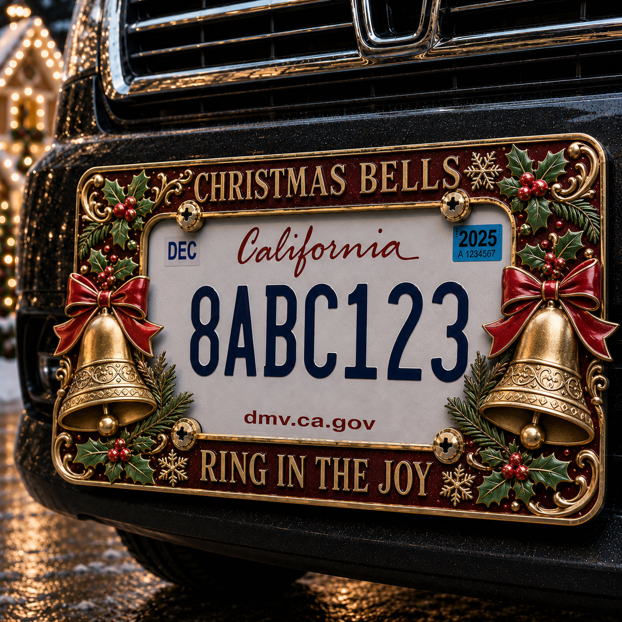 🔥LAST DAY 49% OFF-🎄Christmas License Plate Frame – Festive Style for Every Ride