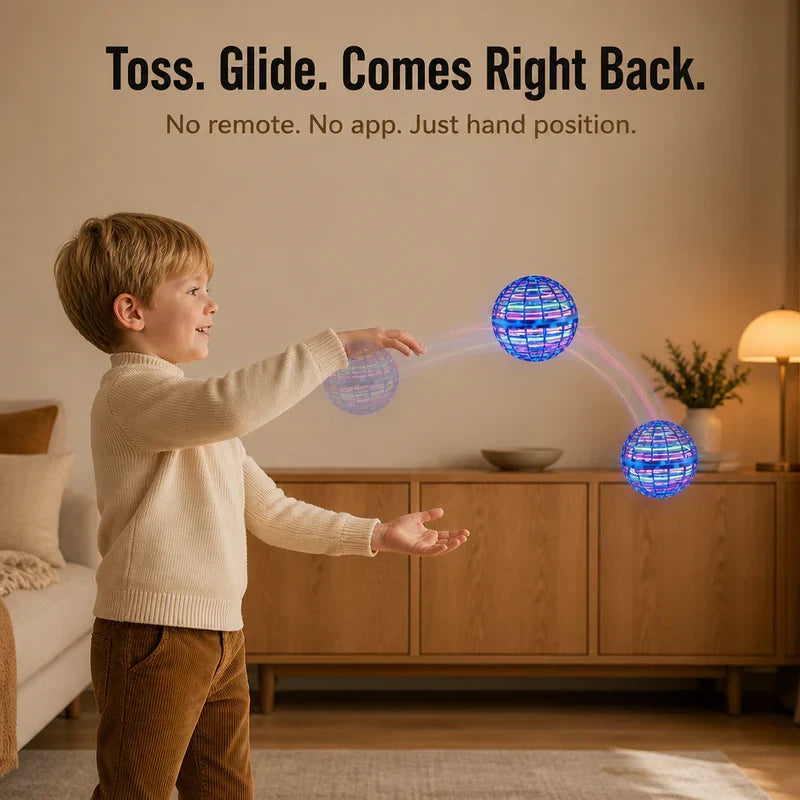 Sphere Flying Spinner Toy with LED Lights for Kids
